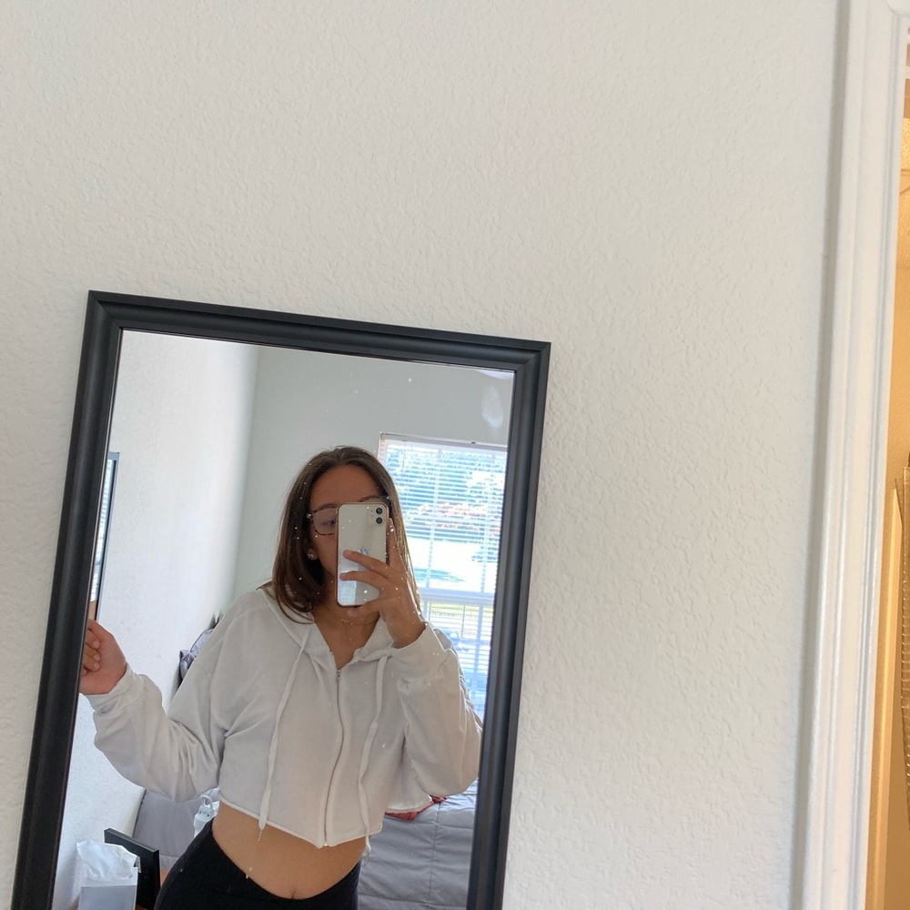 CROP ZIP UP HOODIE